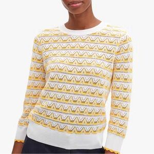 Kate Spade Stripped Pointelle Sweater